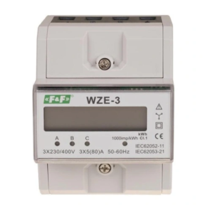 WZE-3 Licznik kWh Energii Elektroniczny bezpośredni 3F 80A 230V