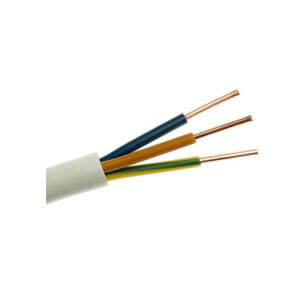 Przewód instalacyjny YDY 3×2,5 żo 450/750V biały bęben okrągły drut NKT kl.1